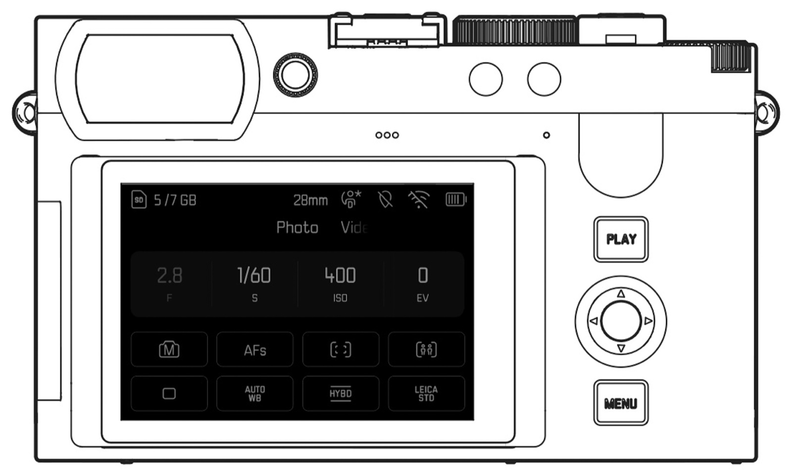 Leica Q3 control center